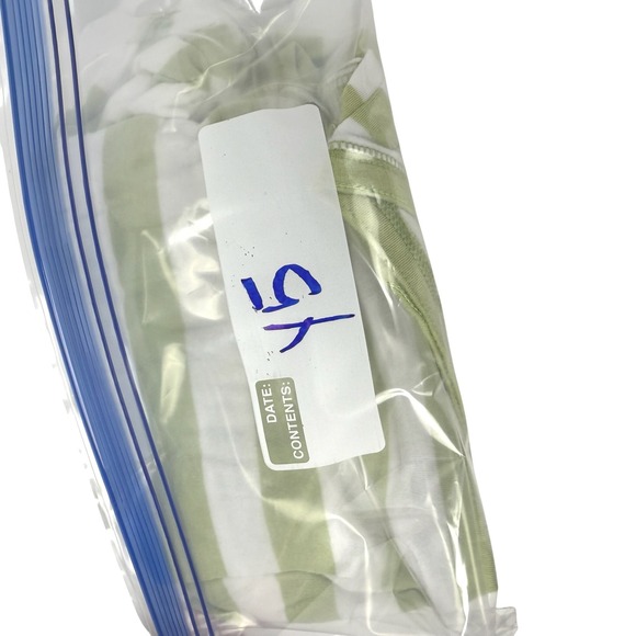 Abercrombie & Fitch Y2K Vtg Striped LS Bella Swan Top Green White Womens Large - Picture 9 of 9